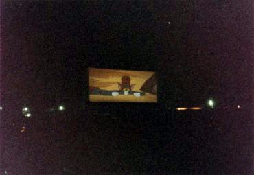 Michigan Drive-In Theatre - Screen At Night (newer photo)